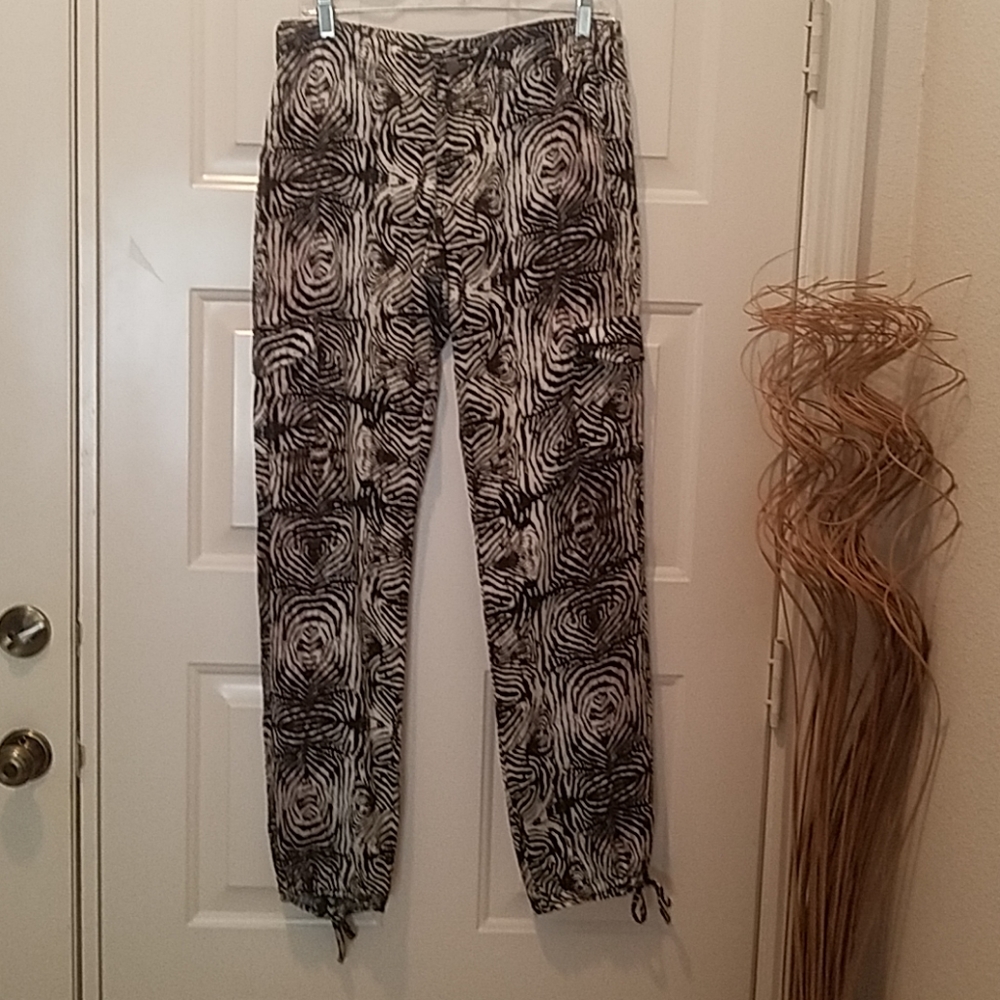 Animal Print Cargo Pants- size 6